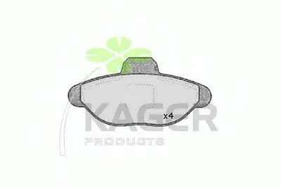 Комплект тормозных колодок, дисковый тормоз KAGER купить