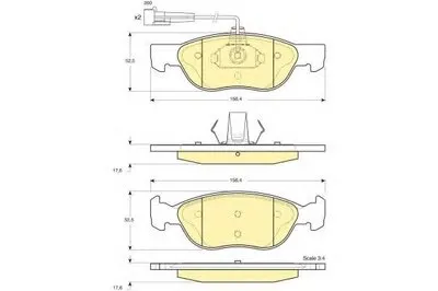 Комплект тормозных колодок, дисковый тормоз GIRLING купить