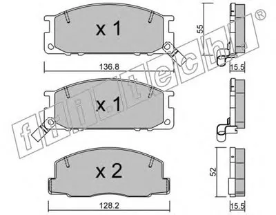 Комплект тормозных колодок, дисковый тормоз fri.tech. купить