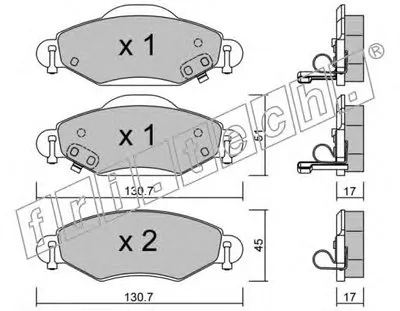 Комплект тормозных колодок, дисковый тормоз fri.tech. купить