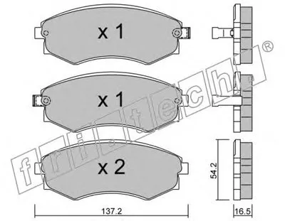 Комплект тормозных колодок, дисковый тормоз fri.tech. купить