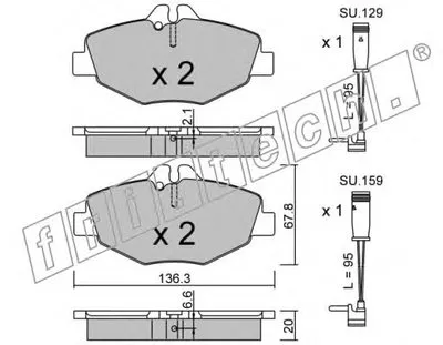 Комплект тормозных колодок, дисковый тормоз fri.tech. купить