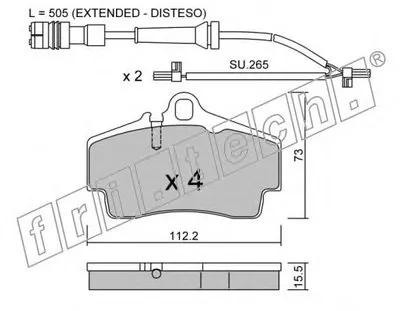 Комплект тормозных колодок, дисковый тормоз fri.tech. купить