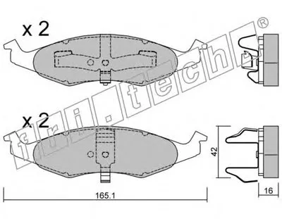 Комплект тормозных колодок, дисковый тормоз fri.tech. купить