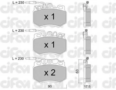Комплект тормозных колодок, дисковый тормоз CIFAM купить