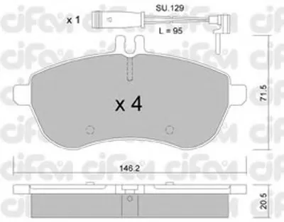 Комплект тормозных колодок, дисковый тормоз CIFAM купить