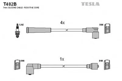 Комплект проводов зажигания TESLA купить