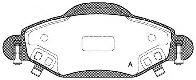 Комплект тормозных колодок, дисковый тормоз ADVANCE OPEN PARTS купить