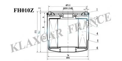 Масляный фильтр KLAXCAR FRANCE купить