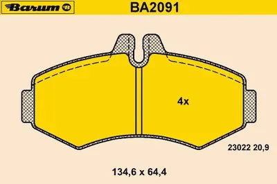 Комплект тормозных колодок, дисковый тормоз BARUM купить