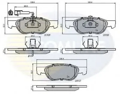 Комплект тормозных колодок, дисковый тормоз Comline COMLINE купить