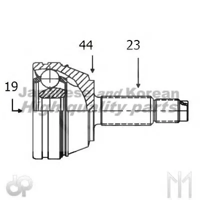 Шарнирный комплект, приводной вал ASHUKI купить