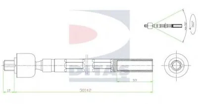 Осевой шарнир, рулевая тяга DITAS купить