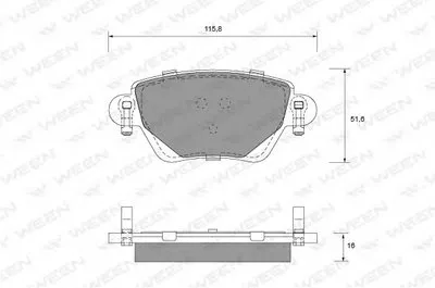 Комплект тормозных колодок, дисковый тормоз WEEN купить