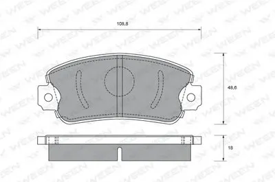 Комплект тормозных колодок, дисковый тормоз WEEN купить