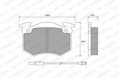 Комплект тормозных колодок, дисковый тормоз WEEN купить
