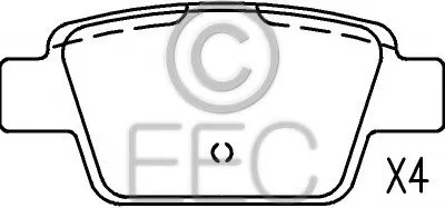 Комплект тормозных колодок, дисковый тормоз EEC купить