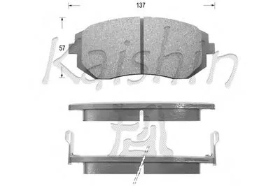 Комплект тормозных колодок, дисковый тормоз KAISHIN купить