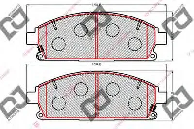 Комплект тормозных колодок, дисковый тормоз DJ PARTS купить
