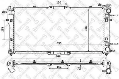 Радиатор, охлаждение двигателя STELLOX купить