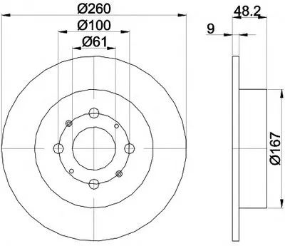 Тормозной диск HELLA PAGID купить