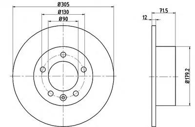 Тормозной диск HELLA PAGID купить