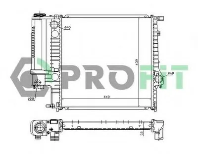 Радиатор, охлаждение двигателя PROFIT купить