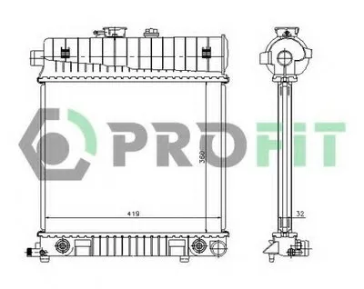 Радиатор, охлаждение двигателя PROFIT купить