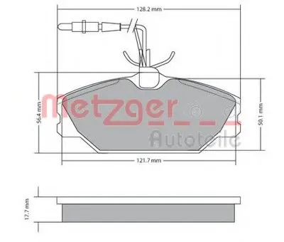 Комплект тормозных колодок, дисковый тормоз METZGER купить