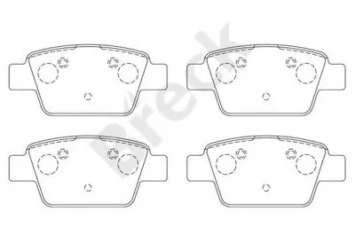 Комплект тормозных колодок, дисковый тормоз BRECK купить