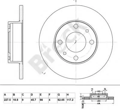 Тормозной диск BRECK купить