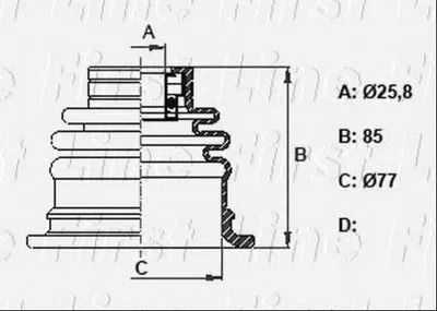 Пыльник, приводной вал FIRST LINE купить