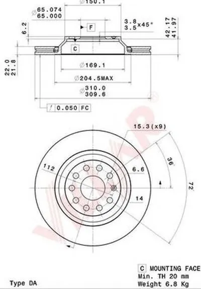 Тормозной диск VILLAR купить