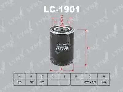 Масляный фильтр LYNXauto купить