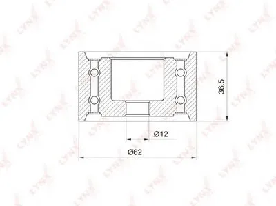 Паразитный / Ведущий ролик, зубчатый ремень LYNXauto купить