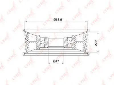 Паразитный / ведущий ролик, поликлиновой ремень LYNXauto купить