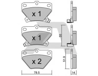 Комплект тормозных колодок, дисковый тормоз AISIN купить