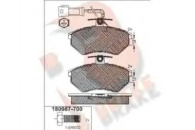 Комплект тормозных колодок, дисковый тормоз R BRAKE купить