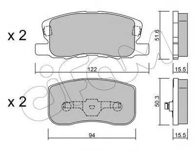 Комплект тормозных колодок, дисковый тормоз CIFAM купить