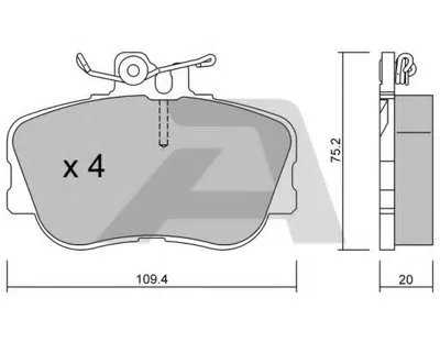 Комплект тормозных колодок, дисковый тормоз AISIN купить