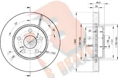 Тормозной диск R BRAKE купить