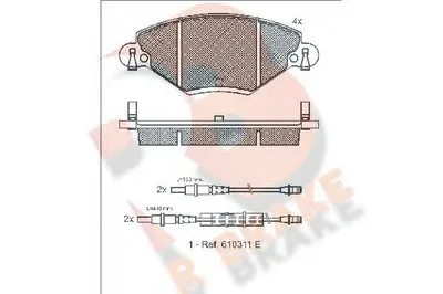 Комплект тормозных колодок, дисковый тормоз R BRAKE купить
