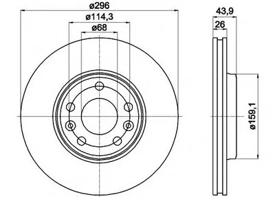 Тормозной диск PRO HELLA купить