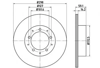 Тормозной диск PRO HELLA купить