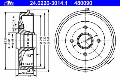 Тормозной барабан ATE купить