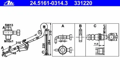 Тормозной шланг ATE купить