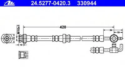 Тормозной шланг ATE купить