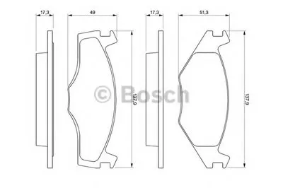 Комплект тормозных колодок, дисковый тормоз BOSCH купить