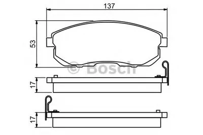Комплект тормозных колодок, дисковый тормоз BOSCH купить