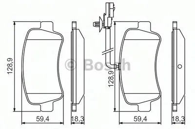 Комплект тормозных колодок, дисковый тормоз BOSCH купить